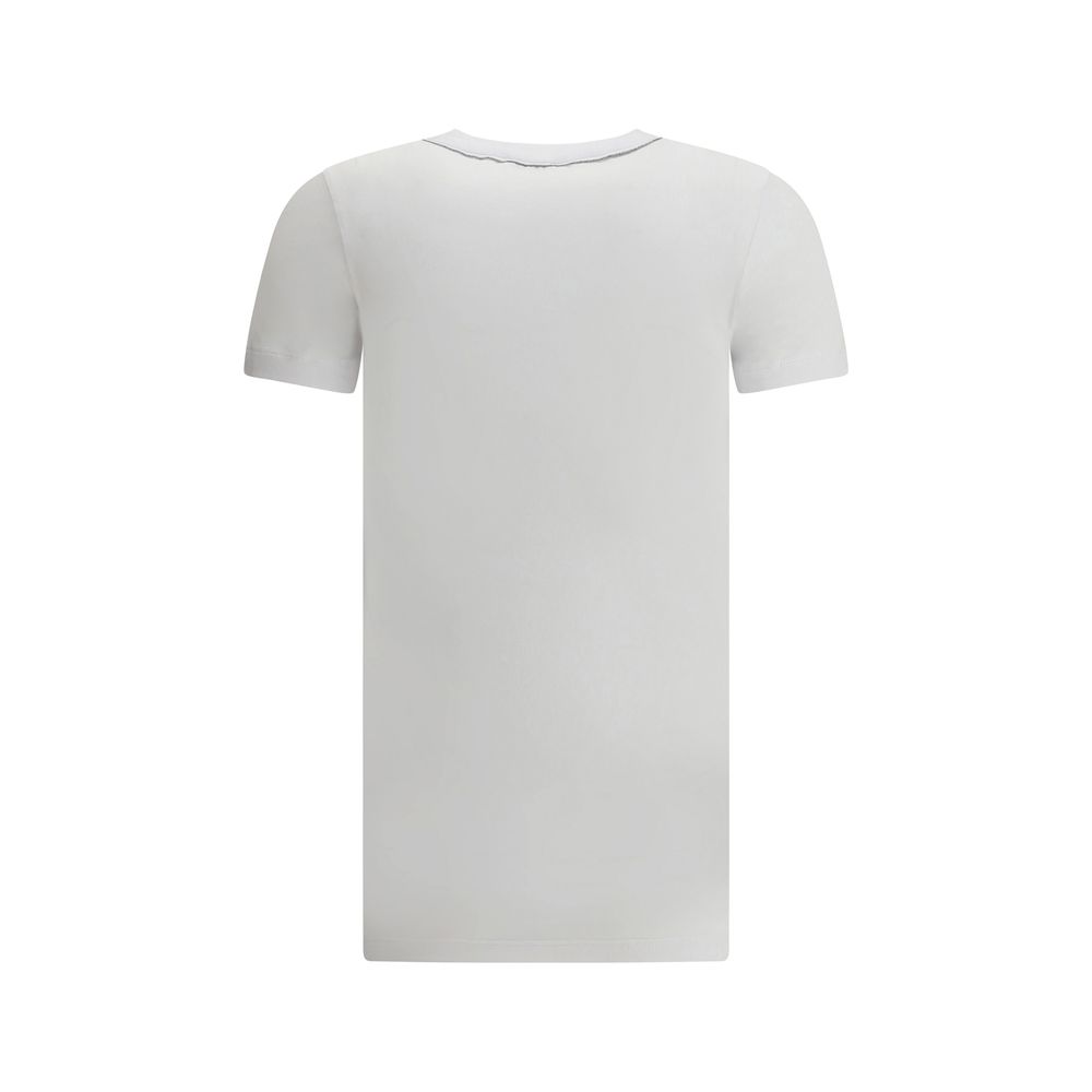Brunello Cucinelli White Cotton T-shirt Glam Steals