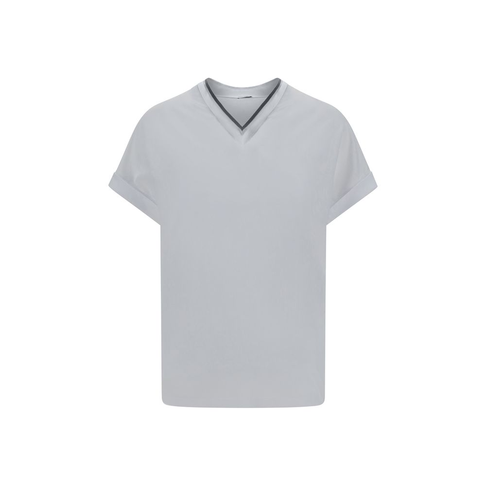 Brunello Cucinelli White Cotton T-shirt Glam Steals