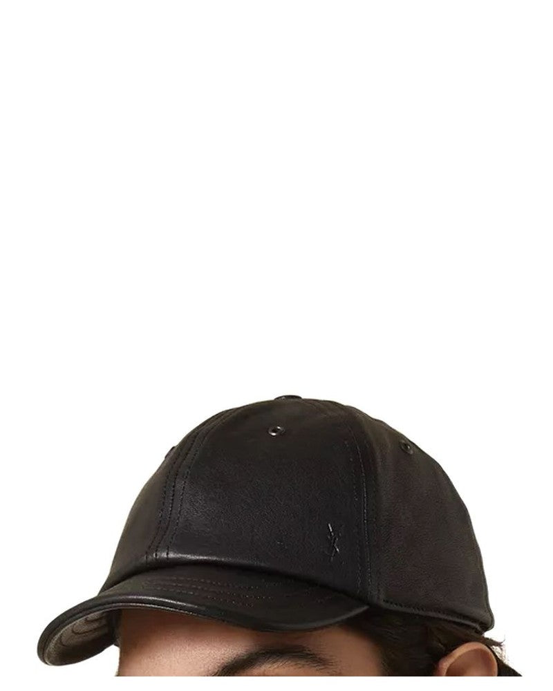 Saint Laurent Black Leather Lamb Cap Glam Steals