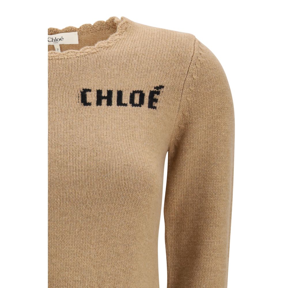 Chloé Brown Wool Sweatshirt Glam Steals