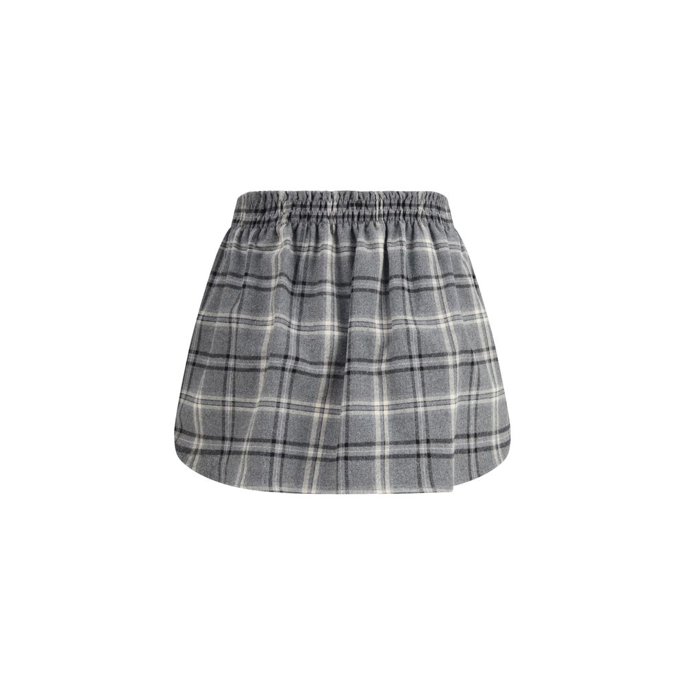 Miu Miu Gray Cotton Mini Skirt Glam Steals