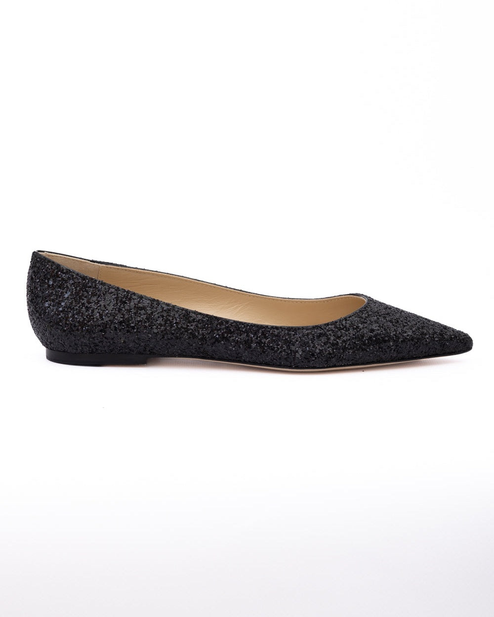 Black Coarse Glitter Fabric Alina Bellet Flat