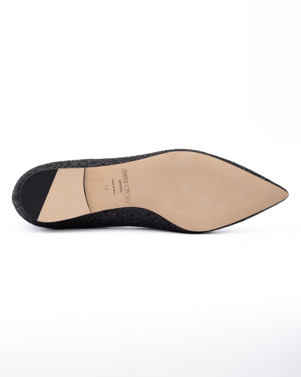 Black Coarse Glitter Fabric Alina Bellet Flat