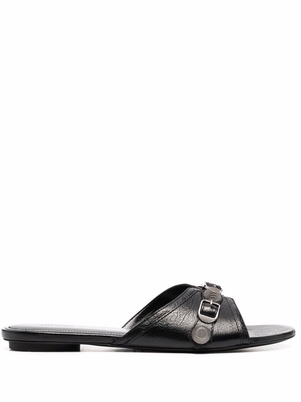 Balenciaga Cagole Leather Sandals