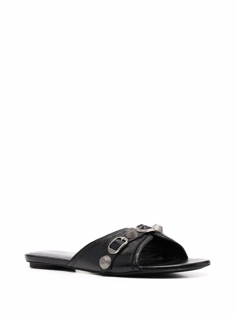 Balenciaga Cagole Leather Sandals