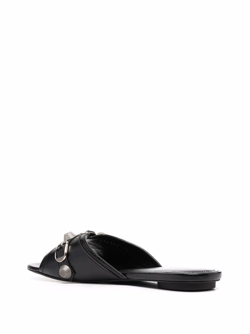 Balenciaga Cagole Leather Sandals