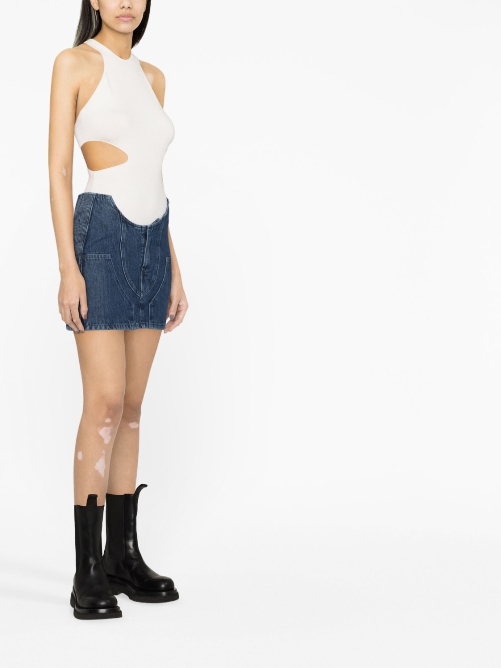Off White Blue Skirt