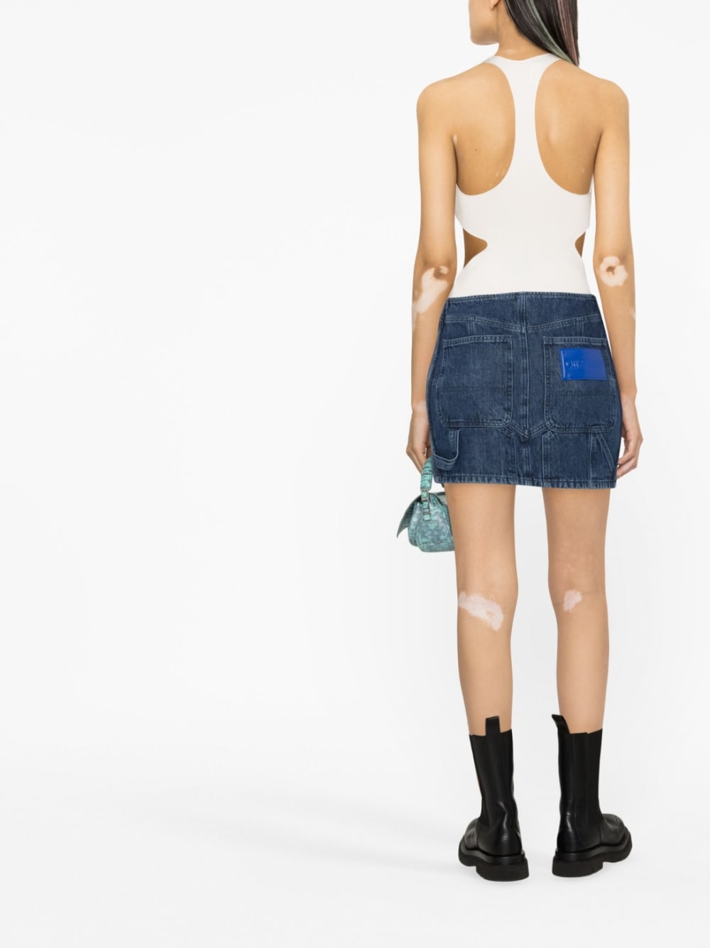 Off White Blue Skirt