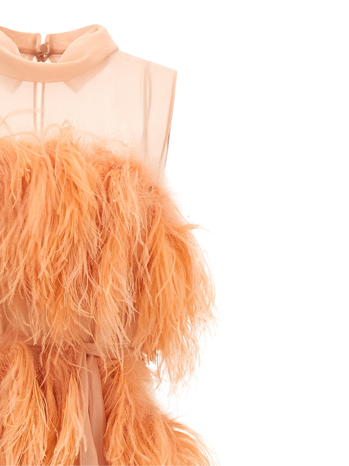 Alberta Ferretti Orange Silk Dress