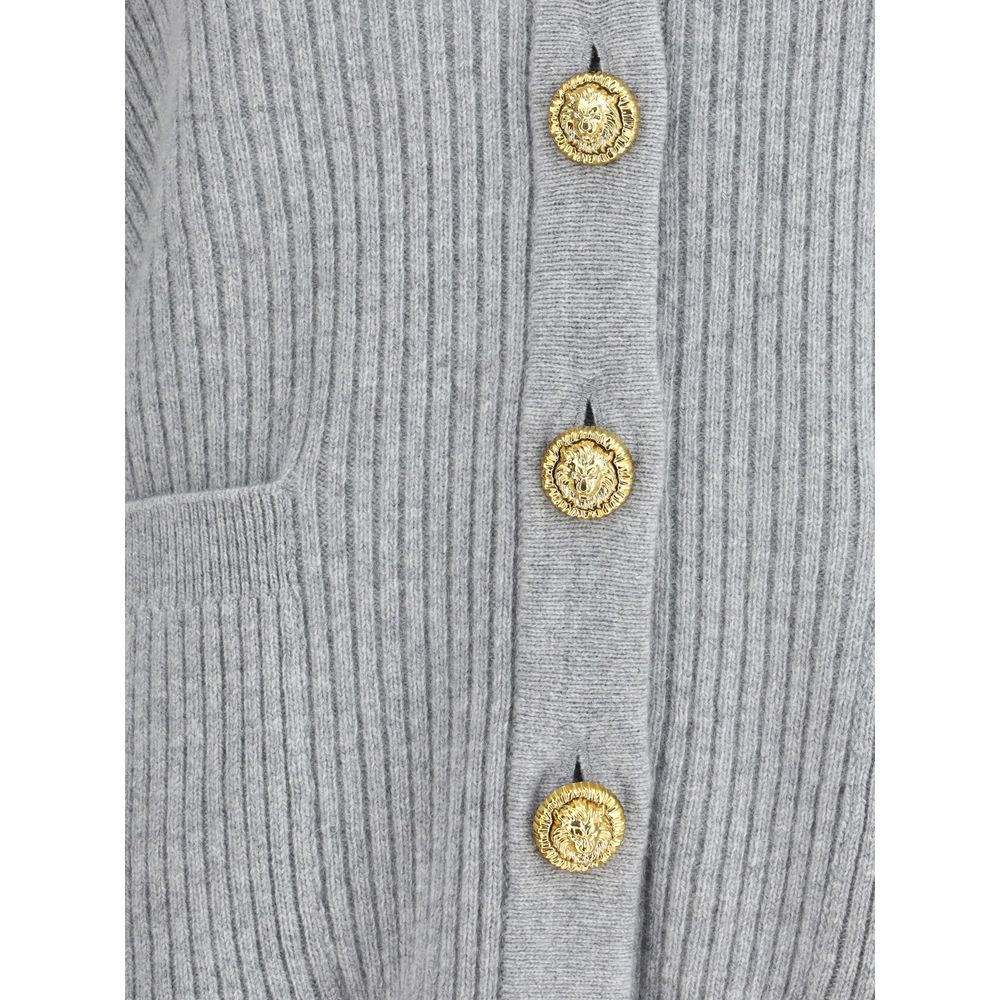 Balmain Long Cashmere Cardigan with Buttons Glam Steals