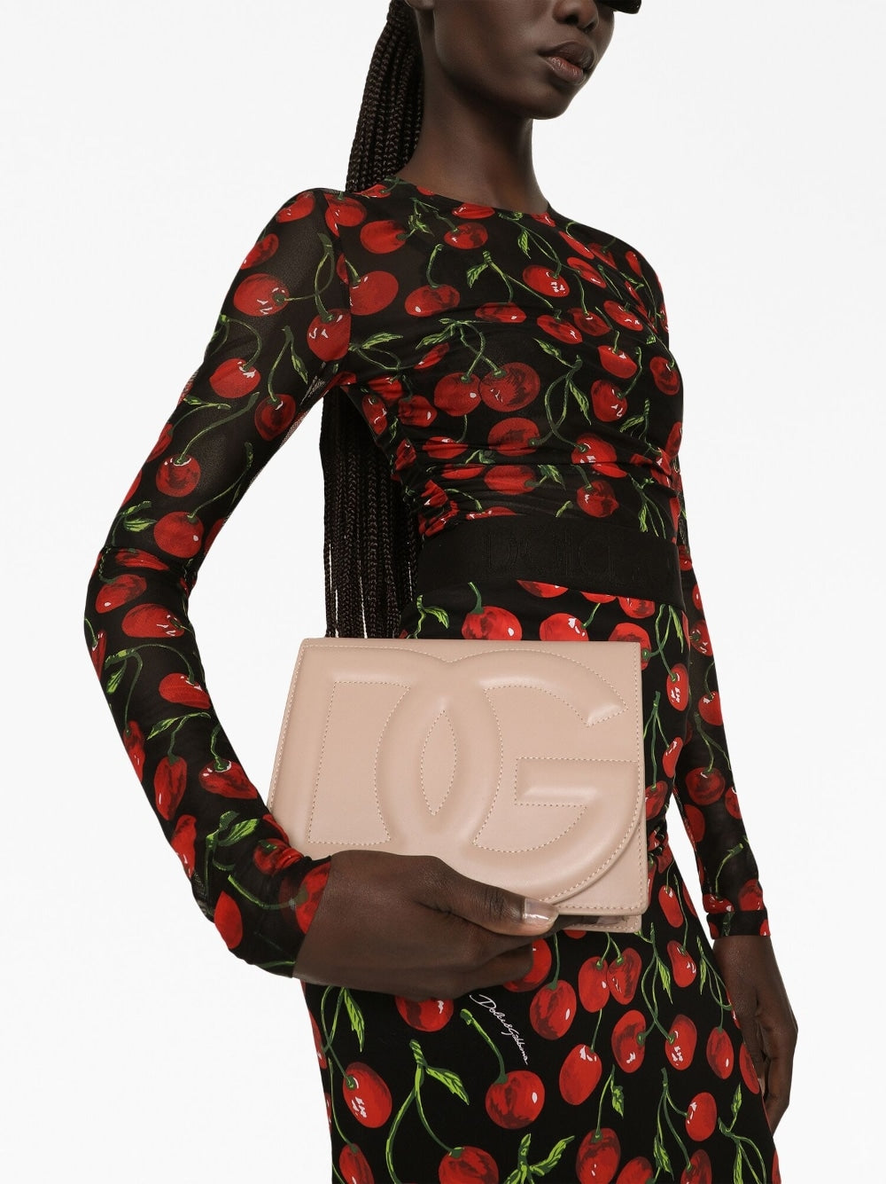 Dolce & Gabbana Calfskin Dg Logo Crossbody Bag