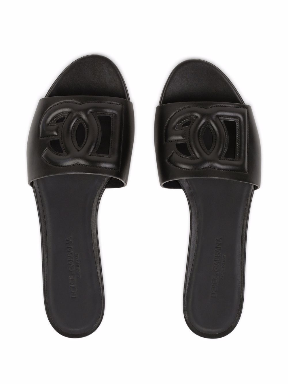 Dolce & Gabbana Dg Logo Leather Sandals