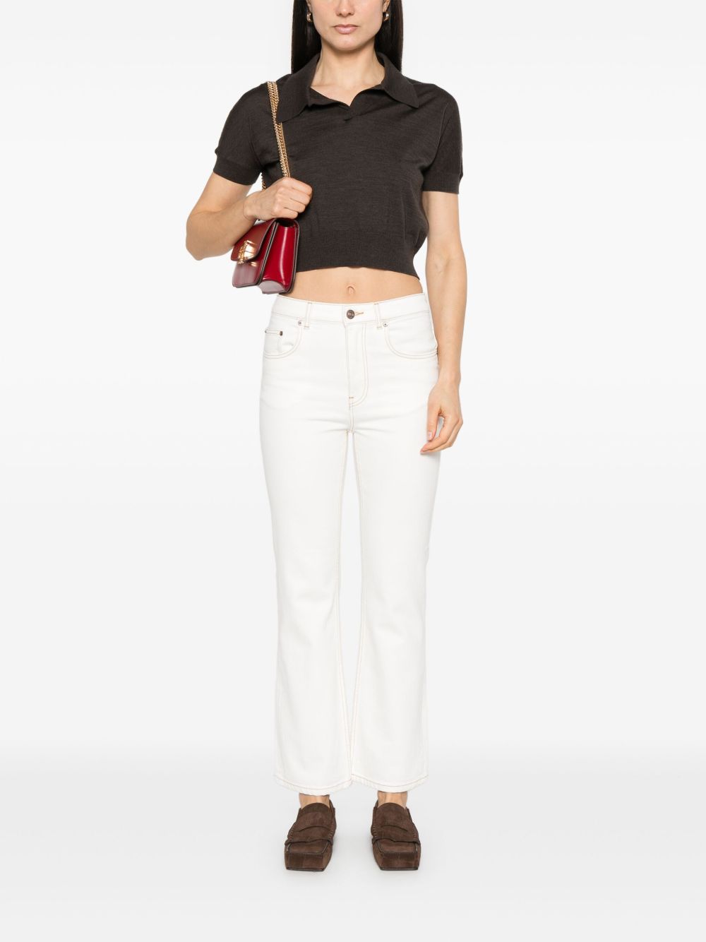 Tory Burch Denim Jeans White - Bottoms - For Women - GlamSteals