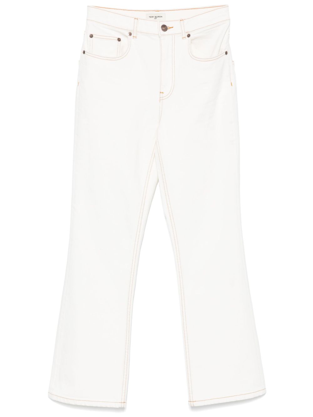 Tory Burch Denim Jeans White - Bottoms - For Women - GlamSteals