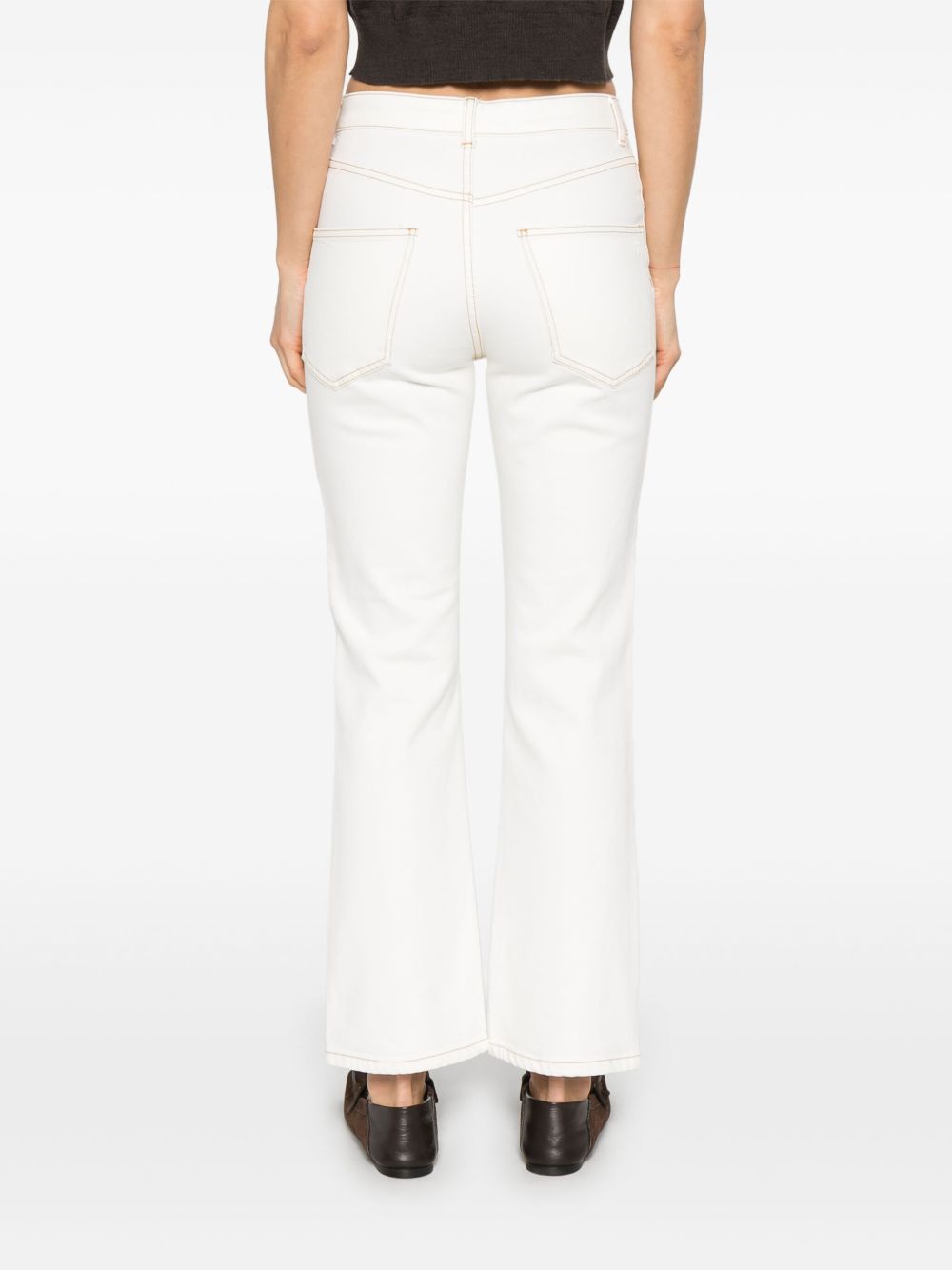Tory Burch Denim Jeans White - Bottoms - For Women - GlamSteals