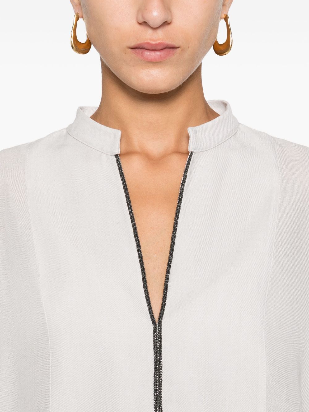Brunello Cucinelli Light Grey Shirt Glam Steals