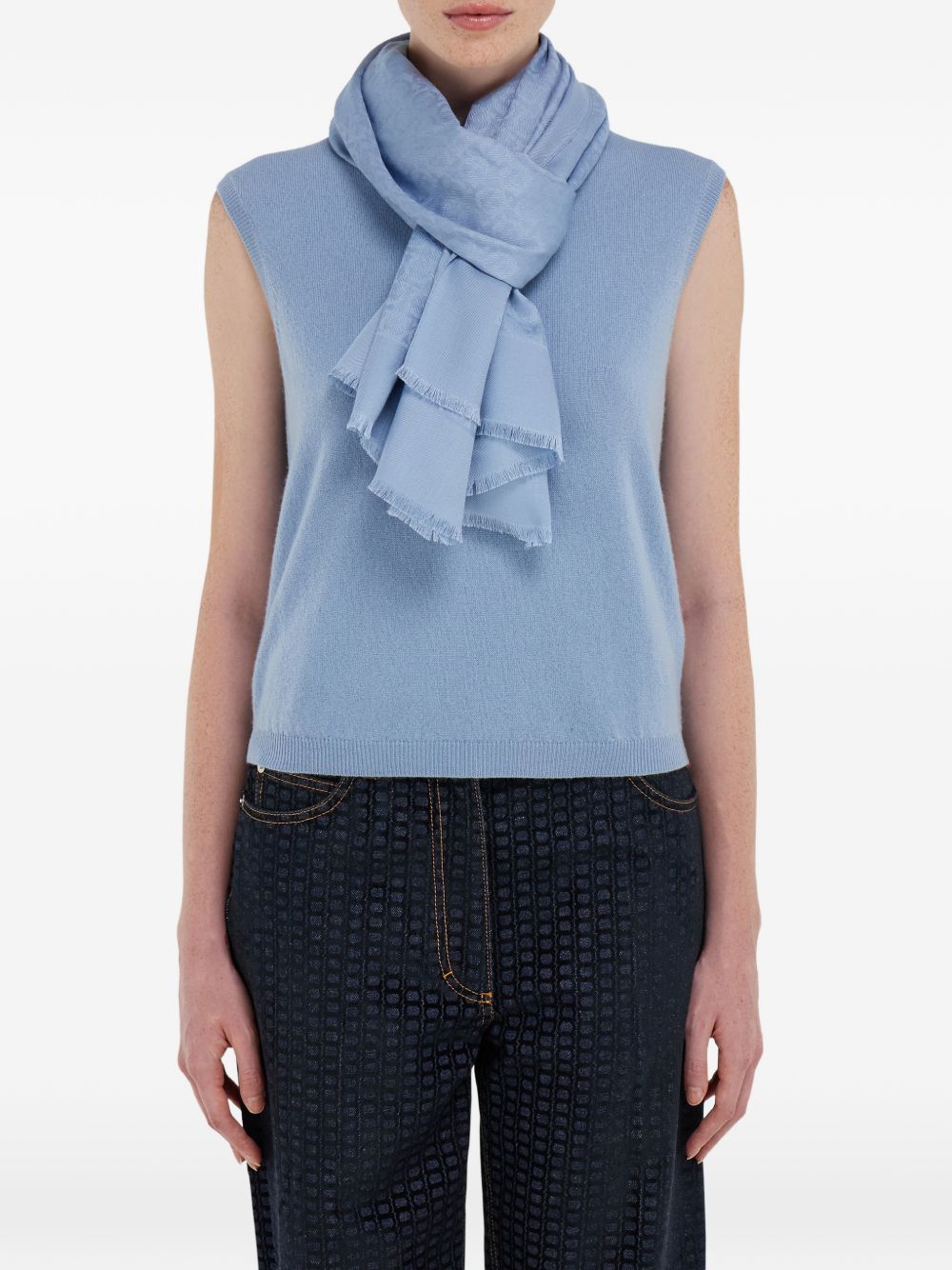 Ferragamo Clear Blue Scarf Glam Steals