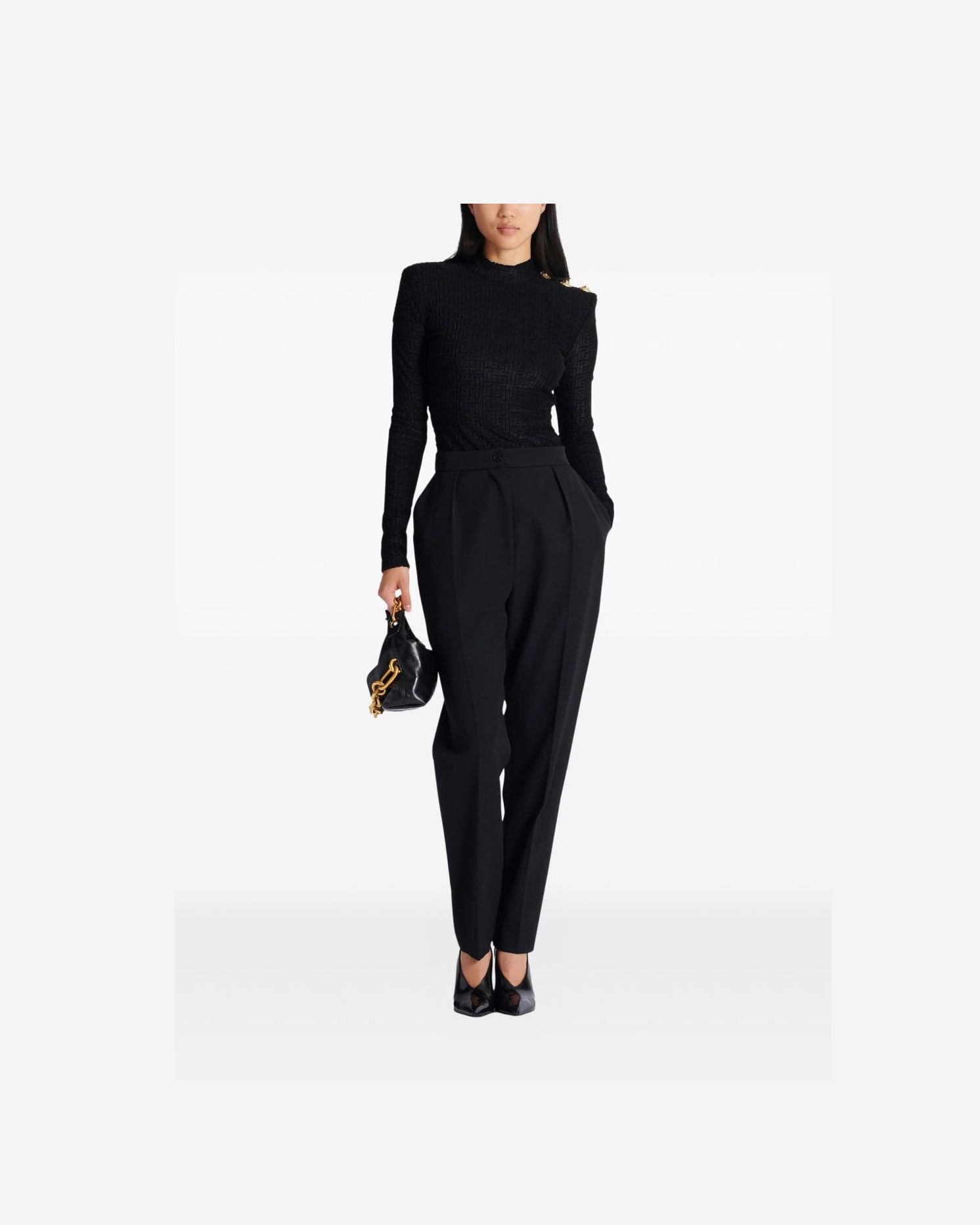 Balmain Black Sweater Glam Steals