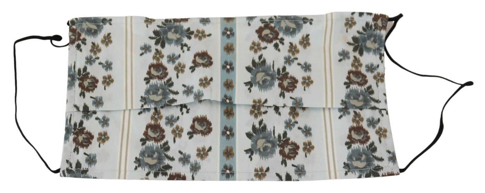 Dolce & Gabbana Chic Floral Pleated Cotton Face White Mask