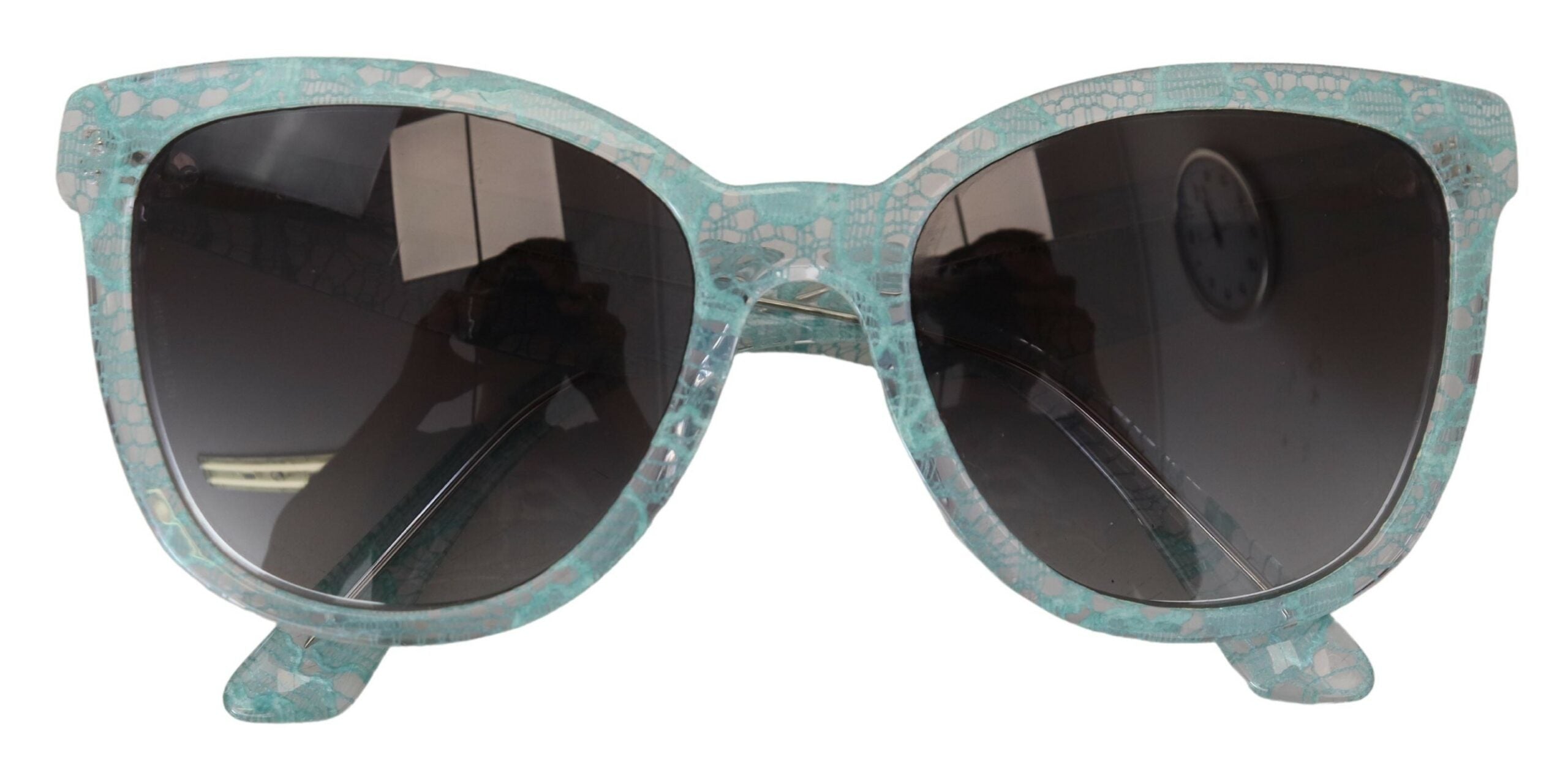 Dolce & Gabbana Blue Crystal Acetate Butterfly Sunglasses