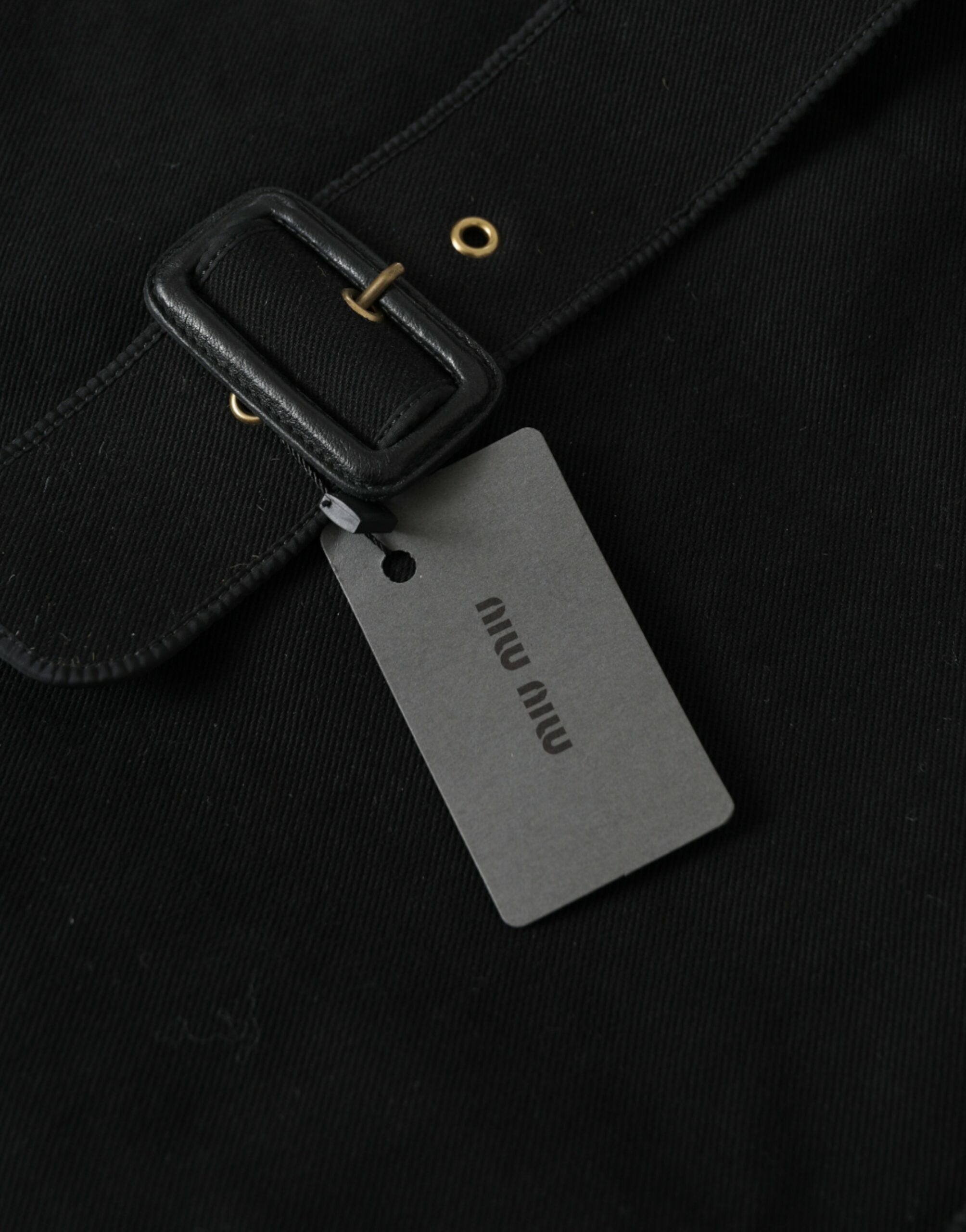 Miu Miu Chic Denim Tote For Everyday Black Elegance