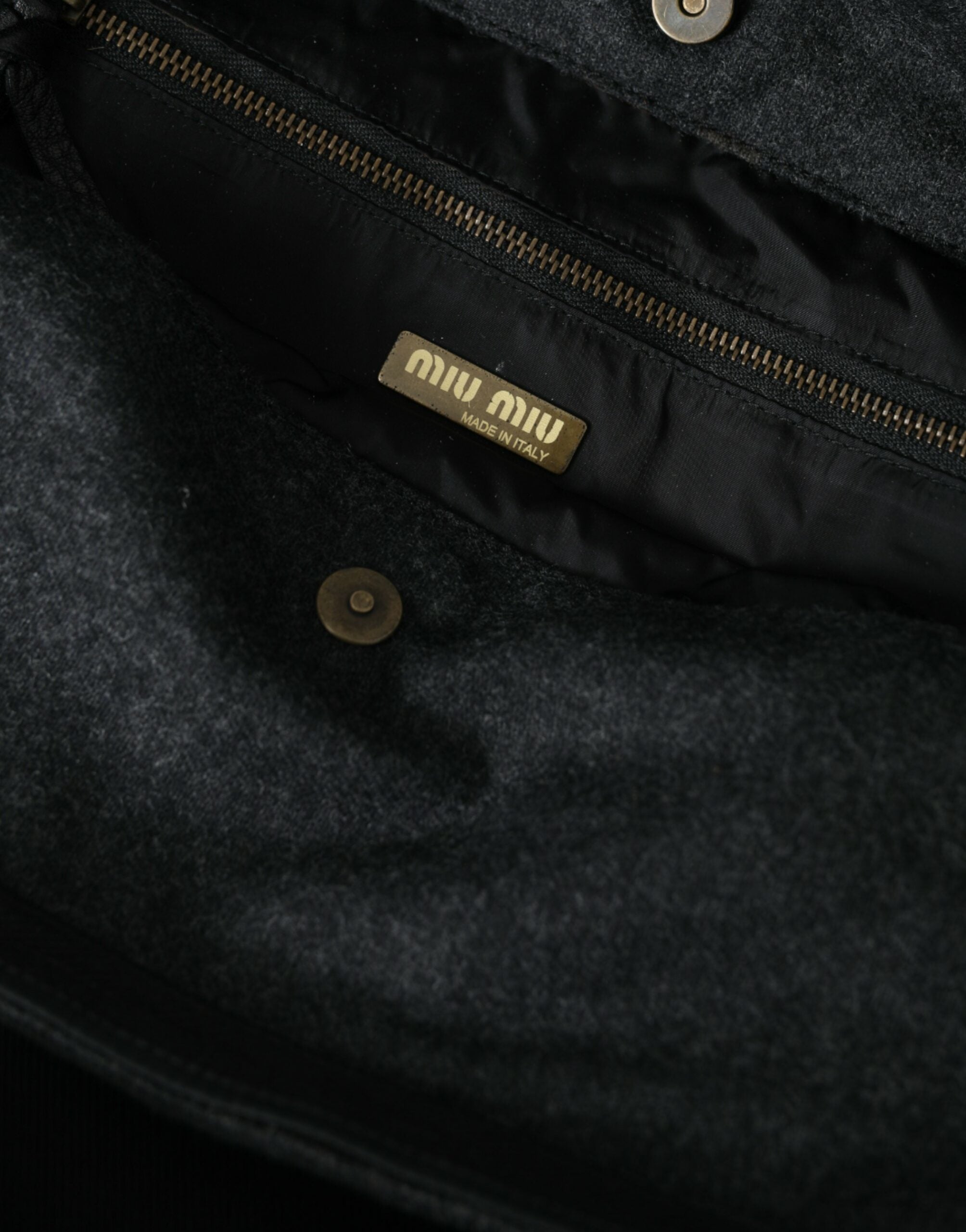 Miu Miu Chic Denim Tote For Everyday Black Elegance