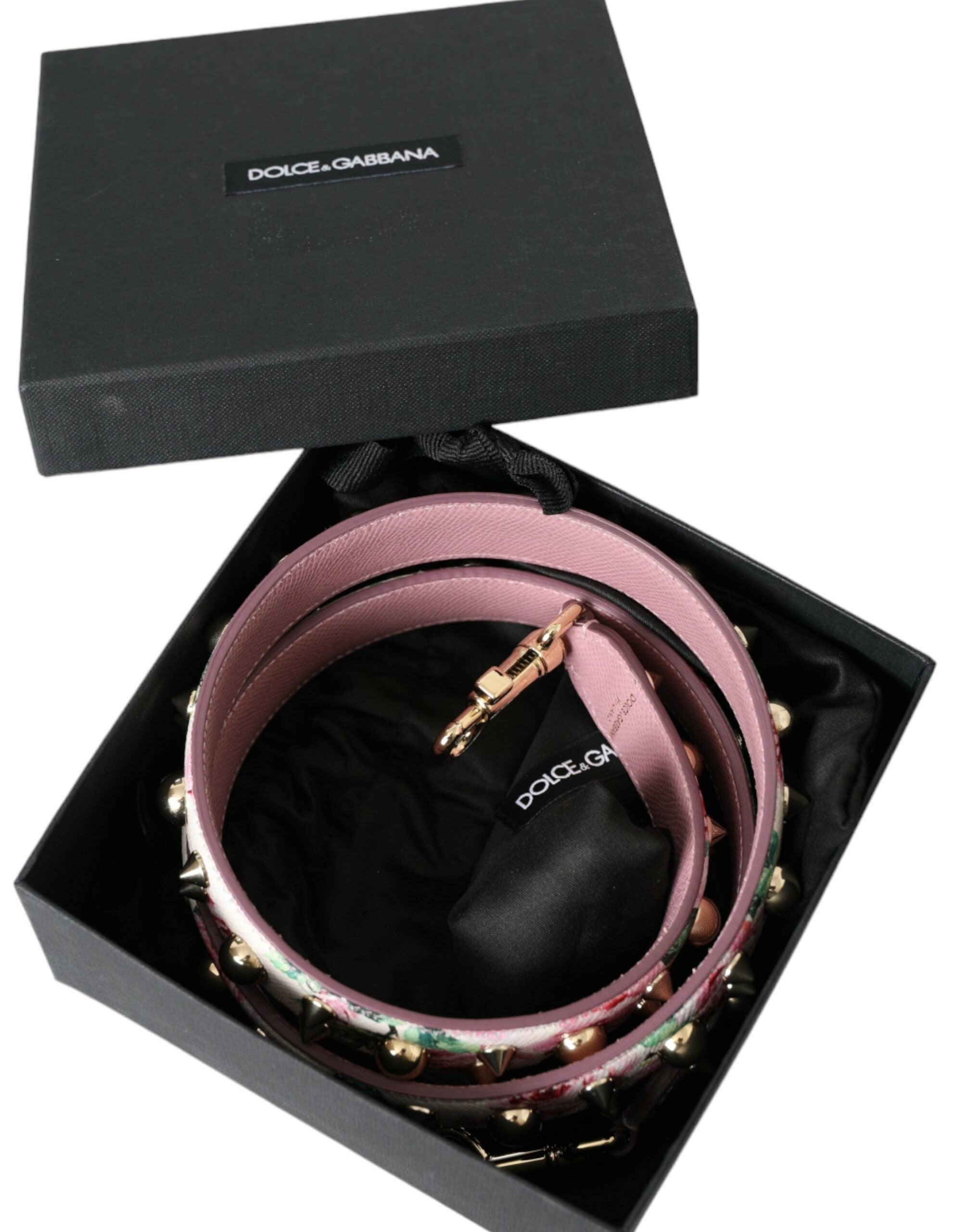 Dolce & Gabbana Floral Handbag Accessory Shoulder Pink Strap