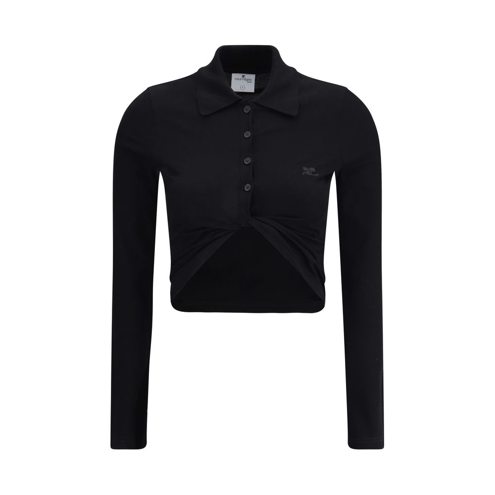 Courrėges Courrèges Polo With Twisted Detail Glam Steals