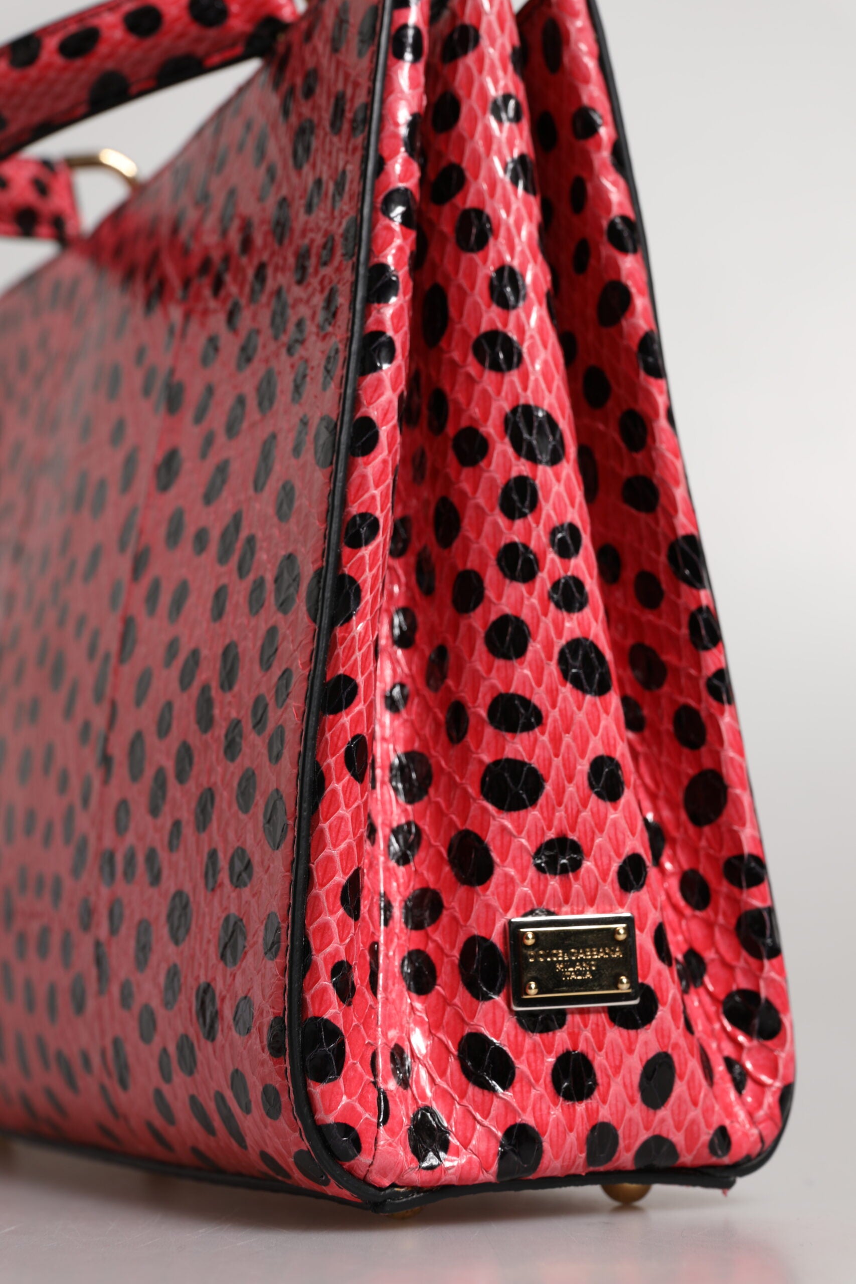 Dolce & Gabbana Pink Leather Exotic Top Handle Tote Crossbody Bag