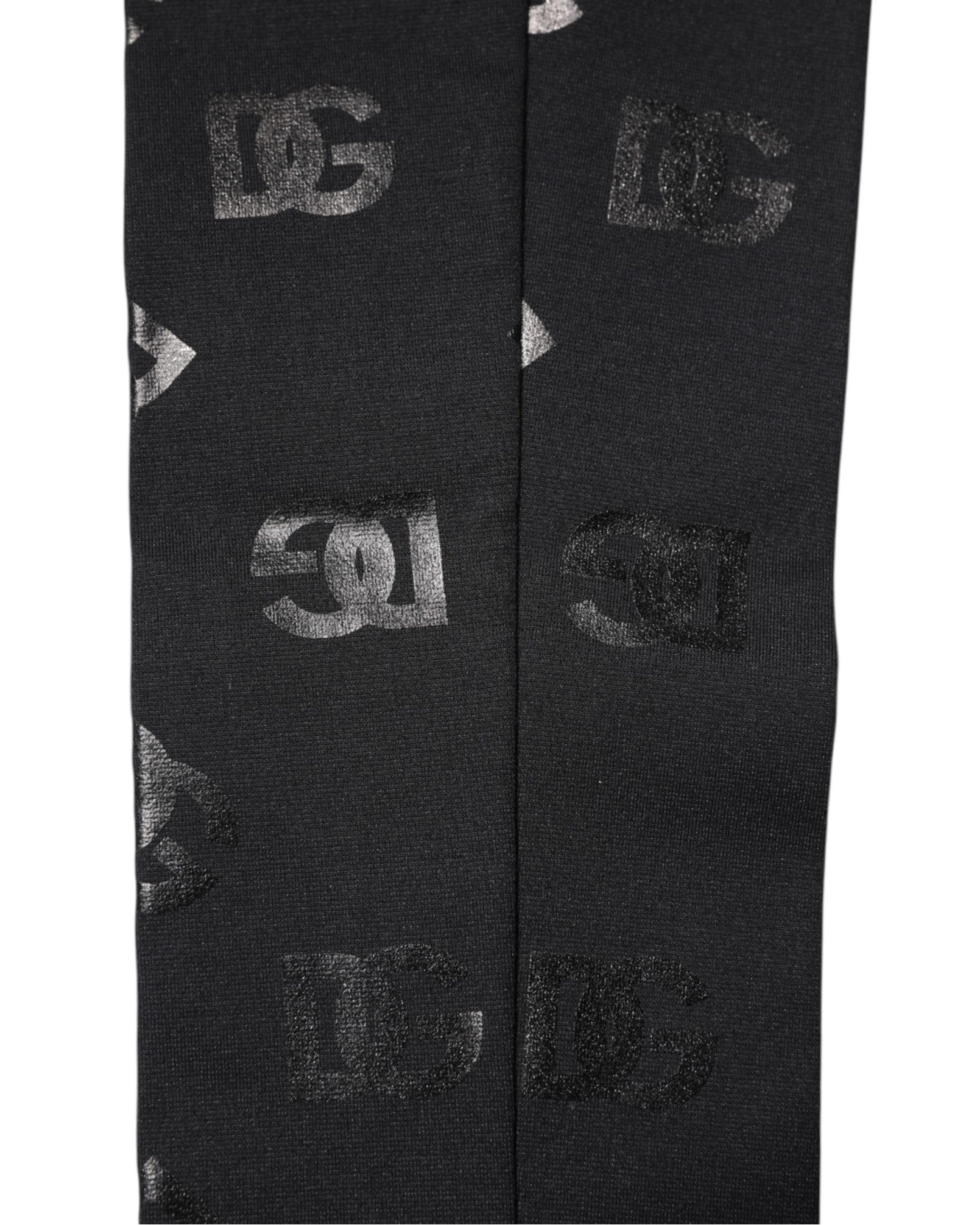 Dolce & Gabbana Black Wool Dg Logo Monogram Stretch Arm Sleeves