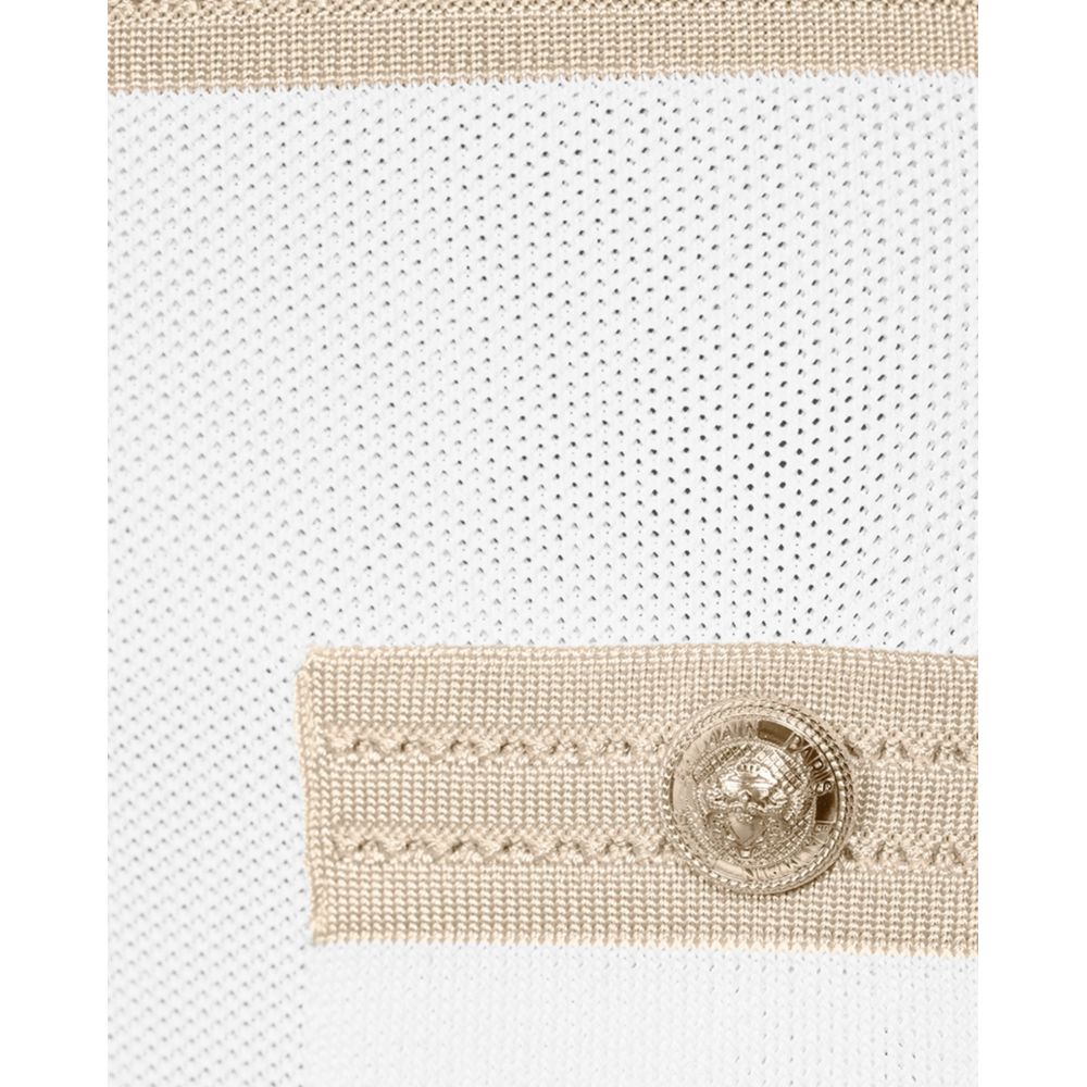 Balmain White Viscose Dress - Dresses - For Women - GlamSteals