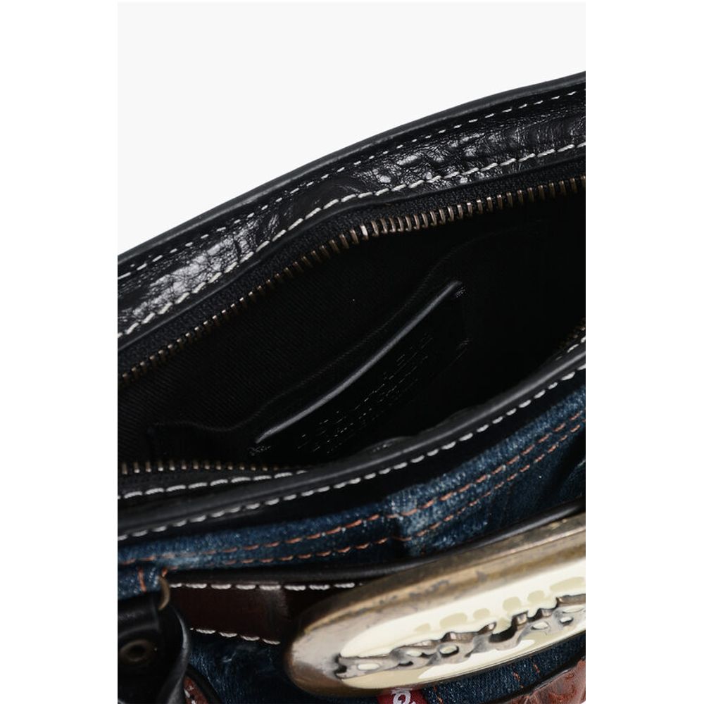 Dsquared² Patchwork Handbag With Logoed Buckle