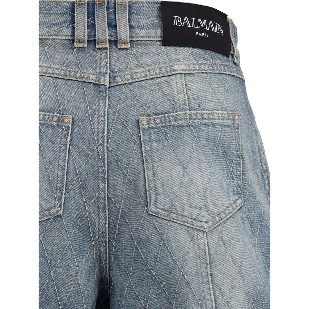 Balmain Denim Shorts Glam Steals