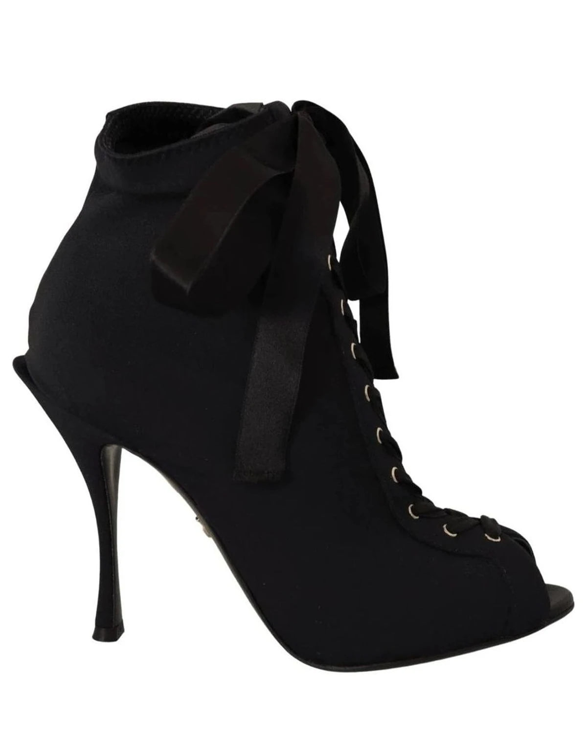 Dolce & Gabbana Elegant Ankle Open Toe Heel Boots Glam Steals