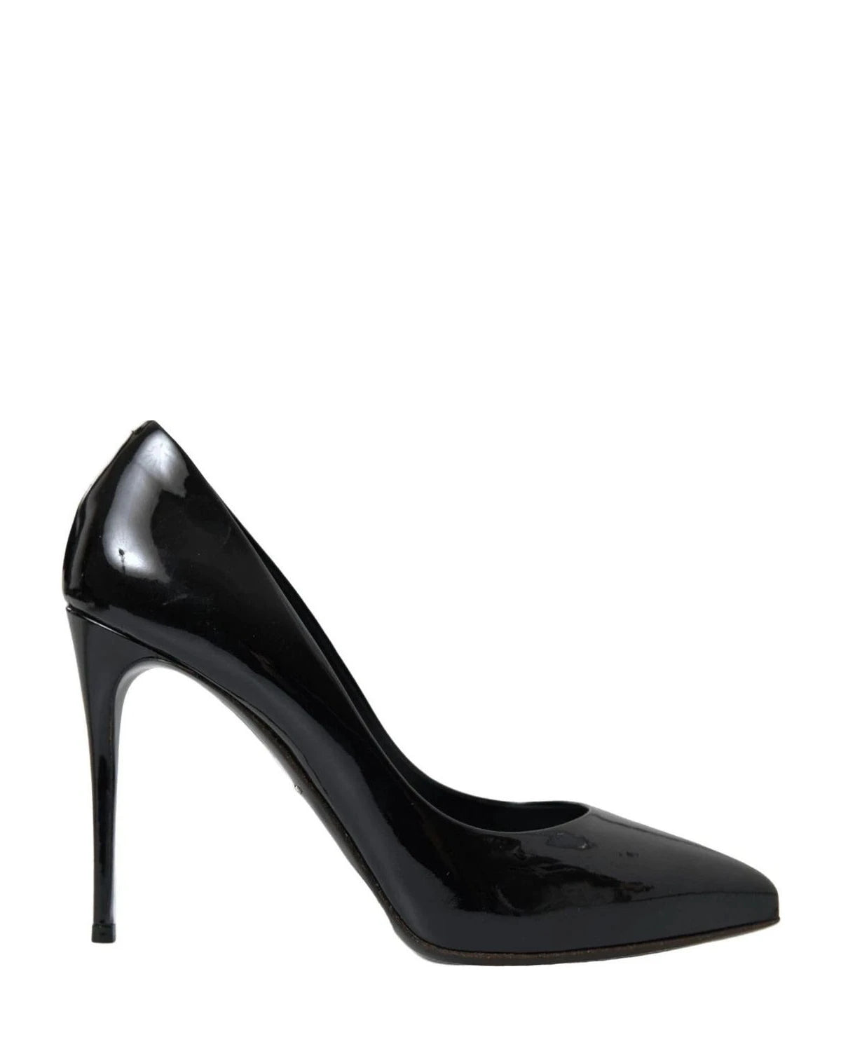 Dolce & Gabbana Black Elegant Patent Stiletto Heels Heels