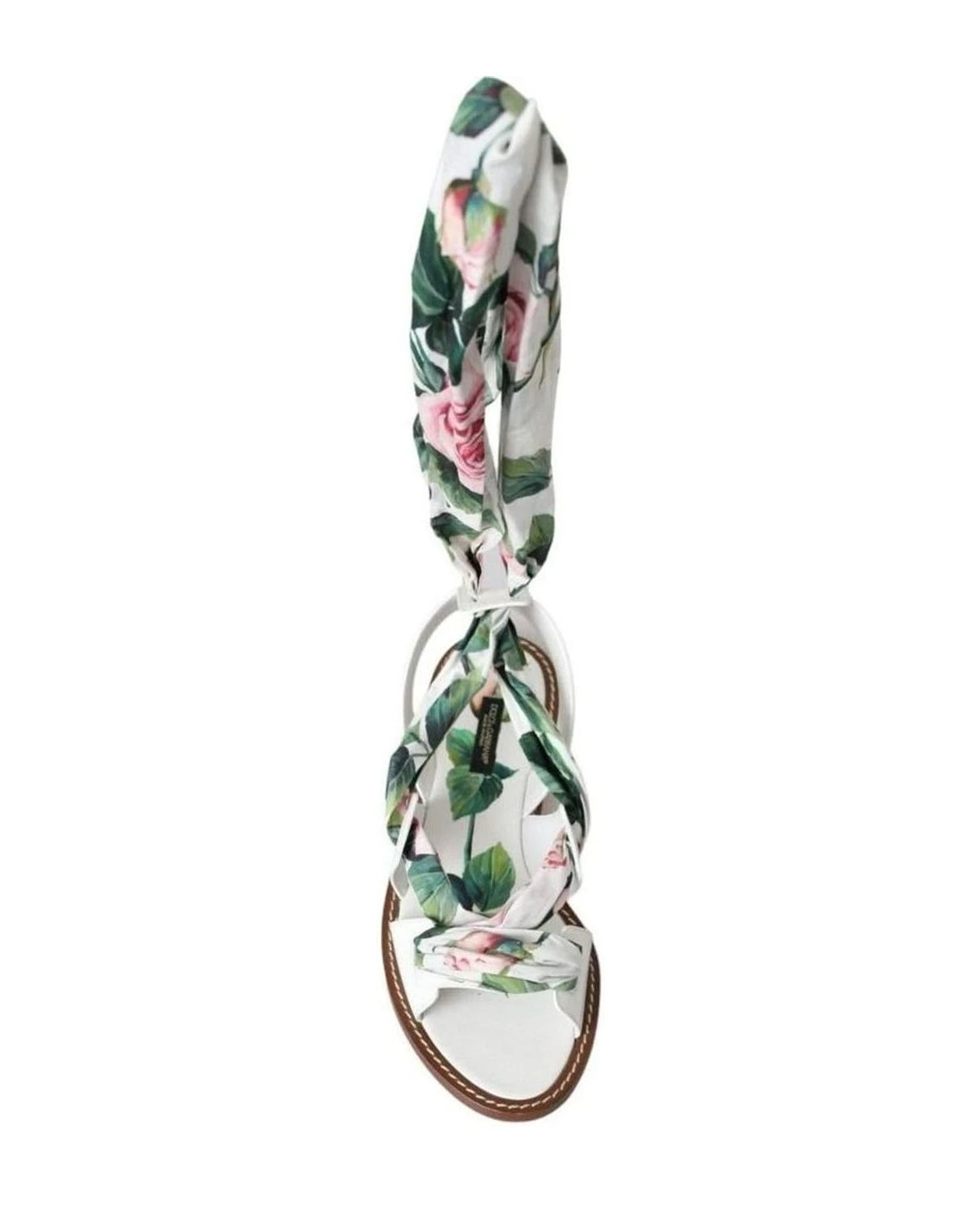 Dolce & Gabbana Multicolor Floral Print Ankle Wrap Sandals Shoes Sandals
