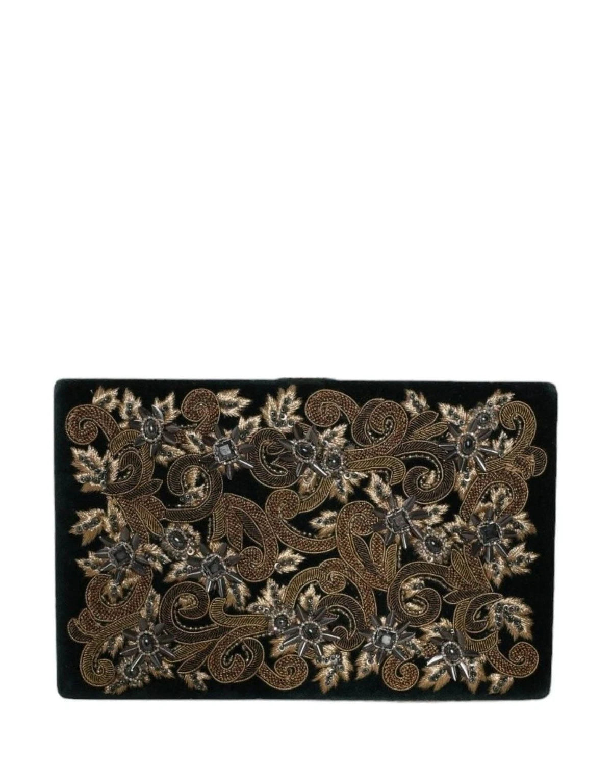Dolce & Gabbana Black Velvet Frame Clutch Evening Party Purse Bag Clutch Bags