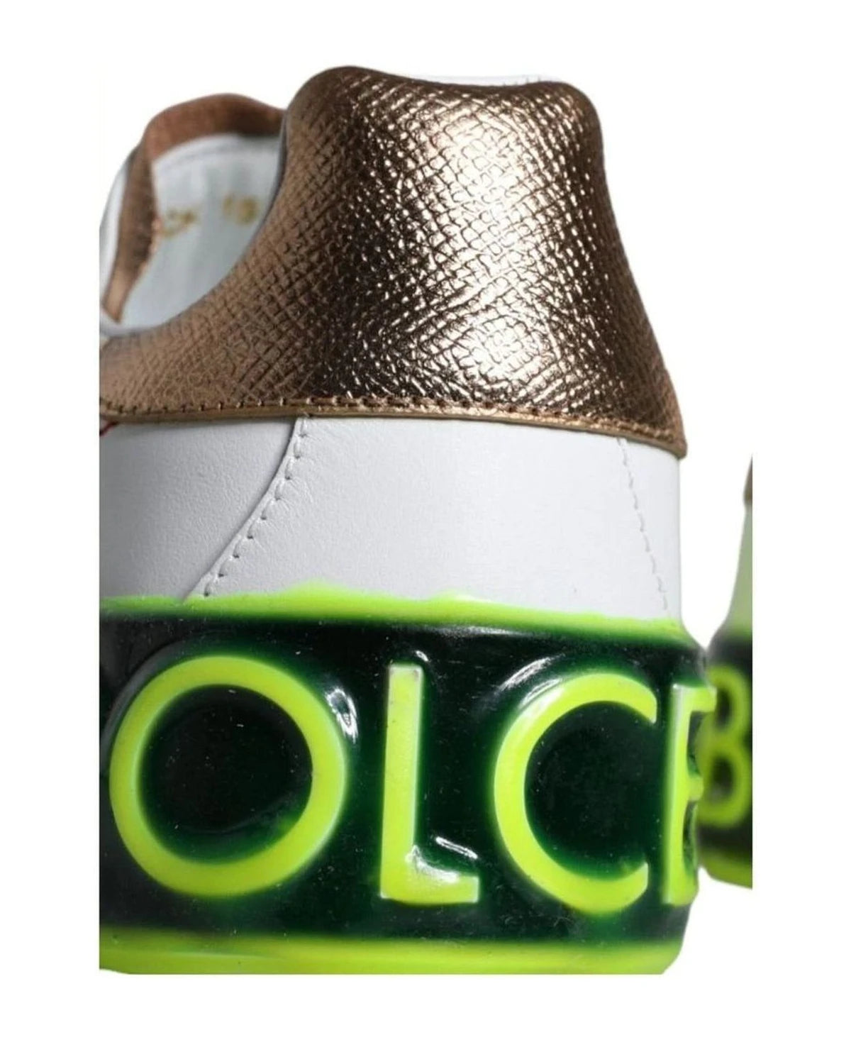 Dolce & Gabbana White Leather Portofino Low Top Sneakers Shoes Sneakers