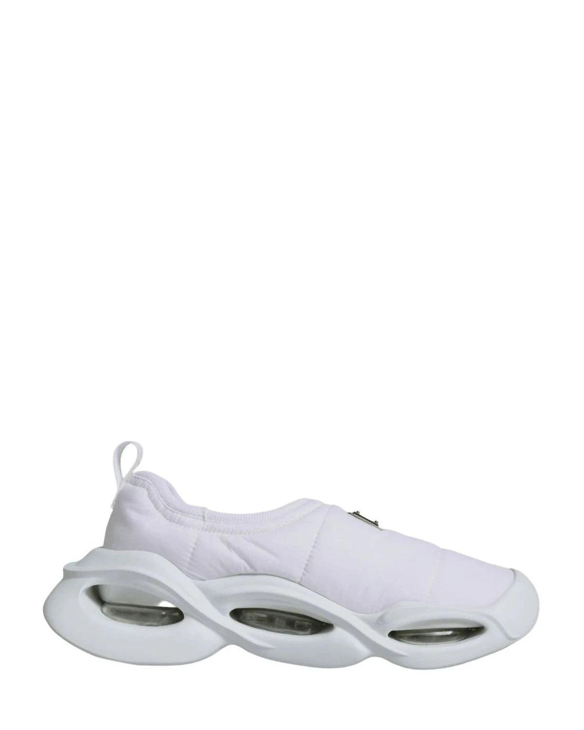 Dolce & Gabbana White Padded Fabric Low Top Sneakers Shoes Sneakers
