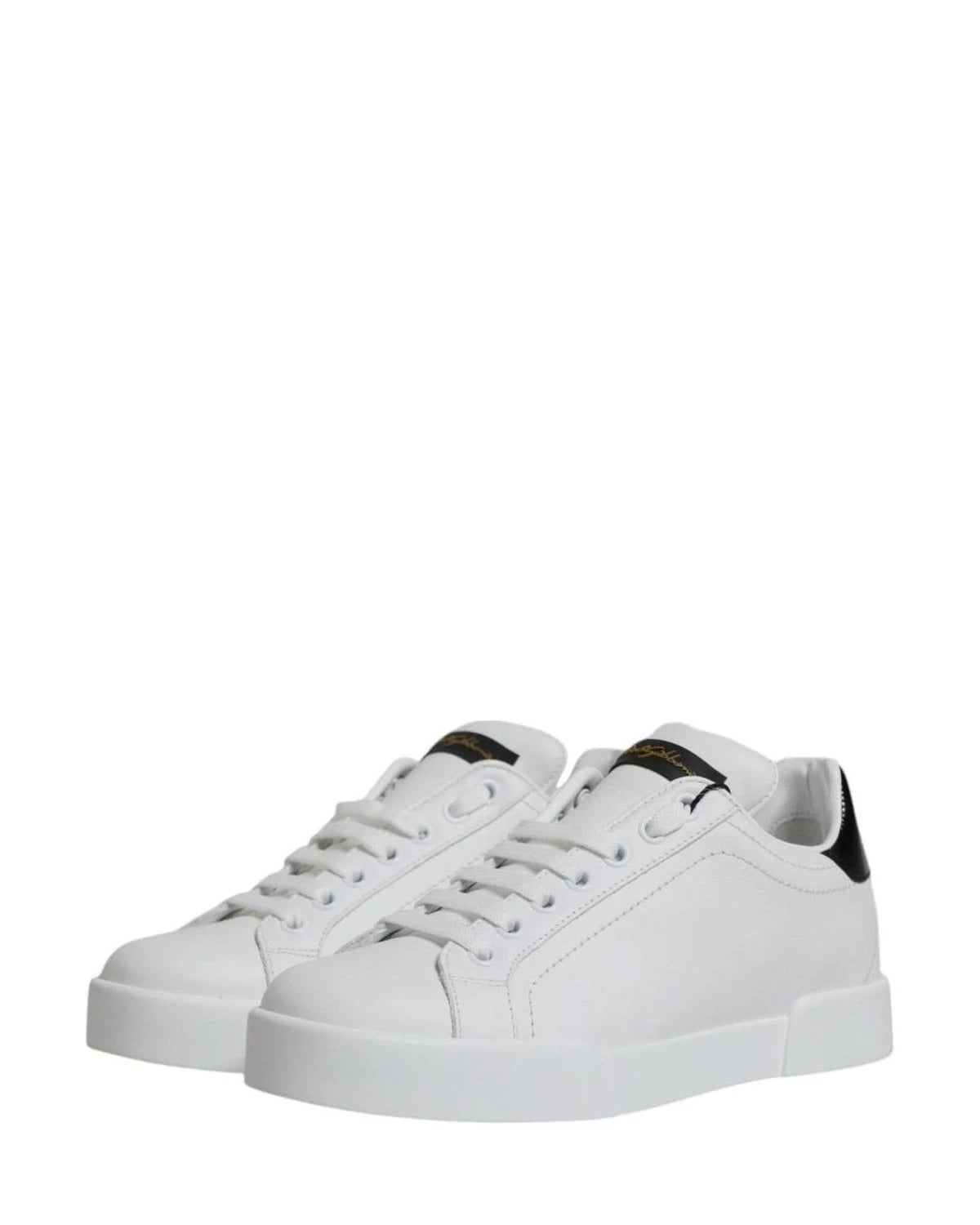 Dolce & Gabbana White Leather Classic Low Top Sneakers Shoes Sneakers