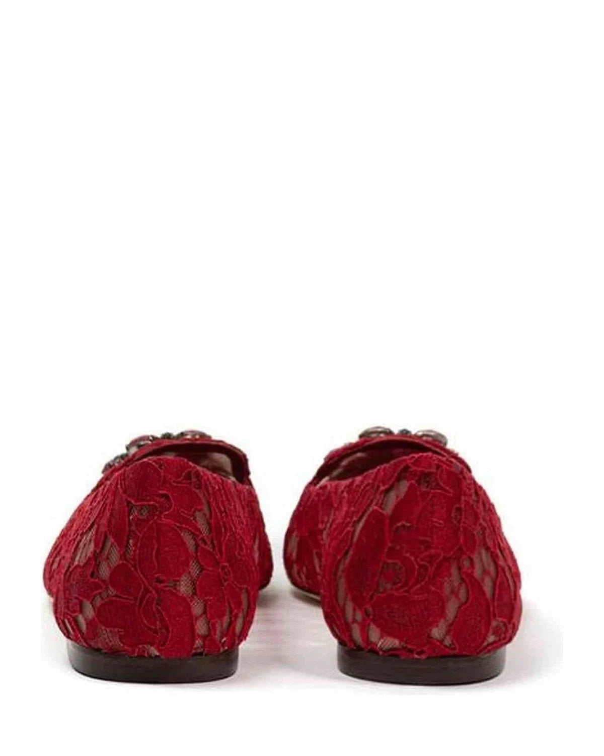 Dolce & Gabbana Red Viscose Flat Shoe Flats