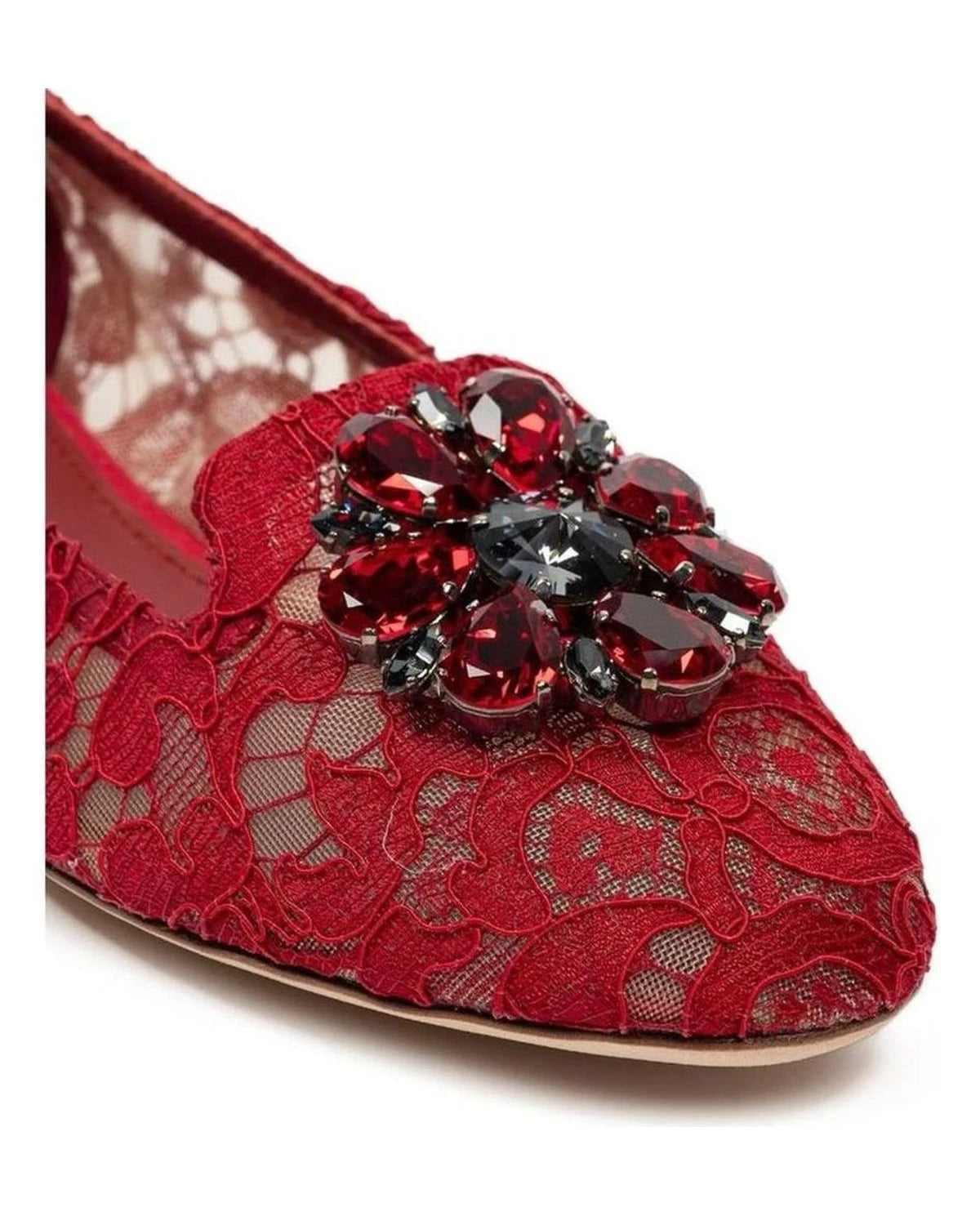Dolce & Gabbana Red Viscose Flat Shoe Flats