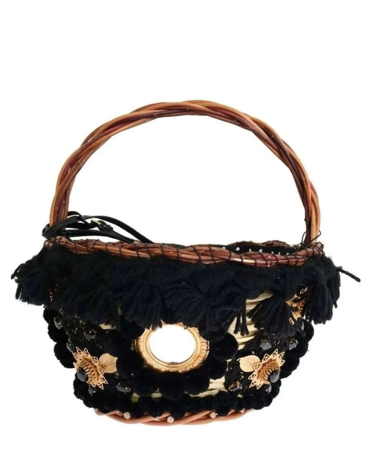 Dolce & Gabbana Beige Chic Straw Snakeskin Bucket Bag Tote Bags