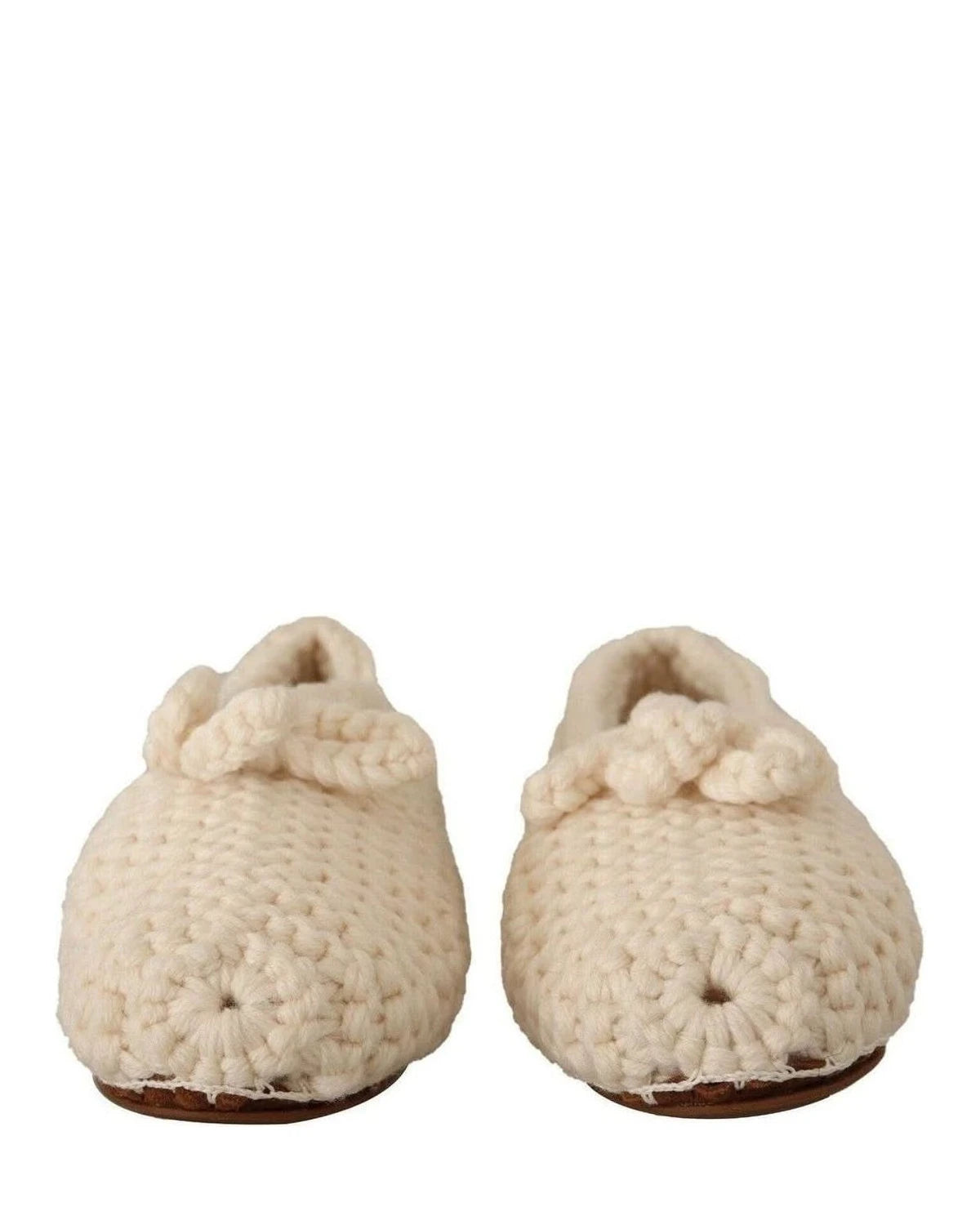 Dolce & Gabbana Wool Chic Knit Ballerina Flats Flats