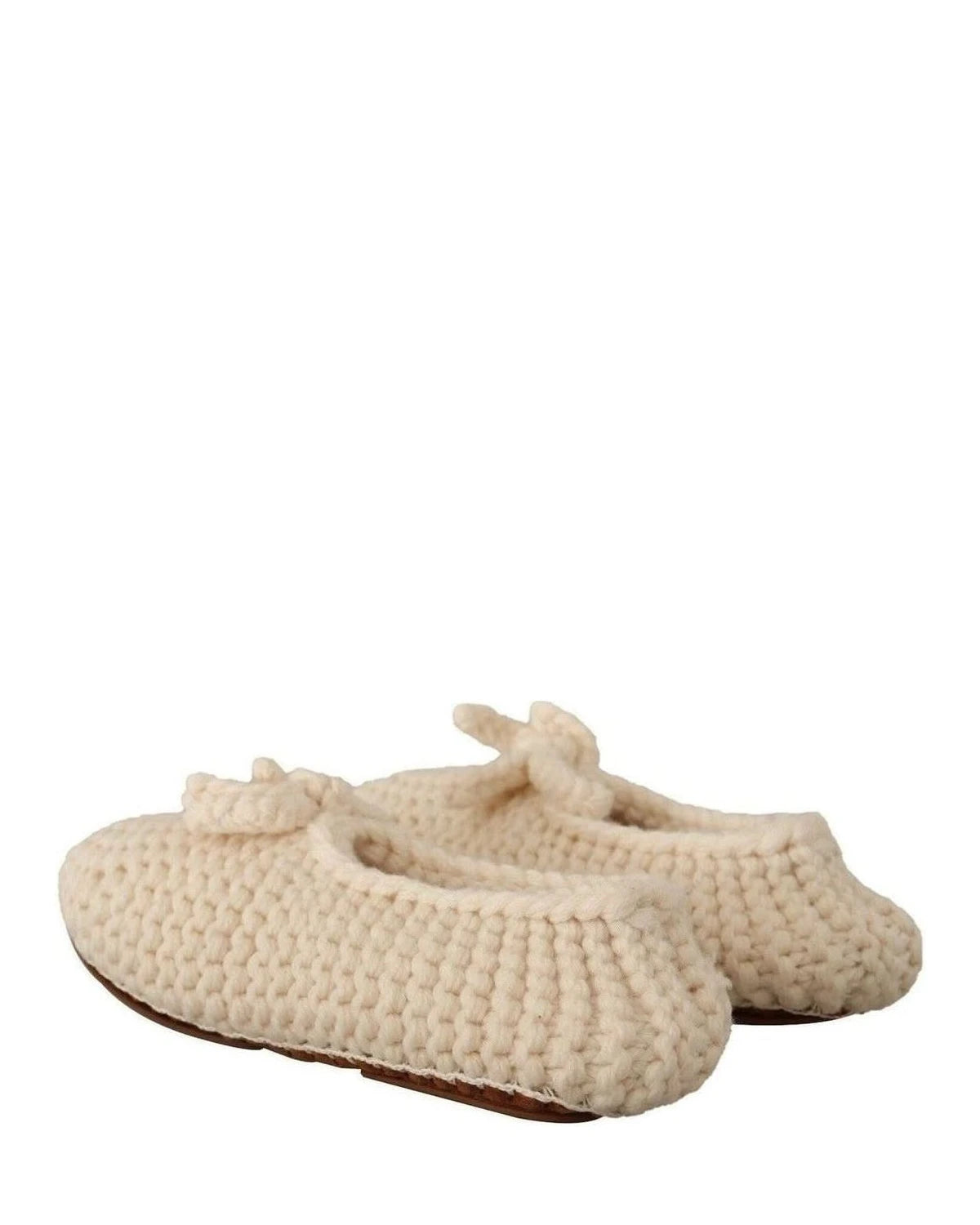 Dolce & Gabbana Wool Chic Knit Ballerina Flats Flats