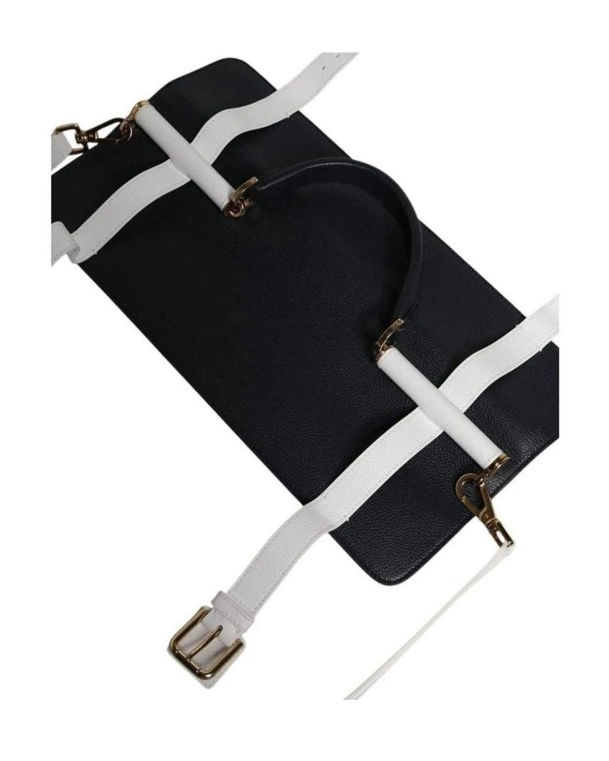 Dolce & Gabbana White Leather Calfskin Crossbody Shoulder Bag Shoulder Bags