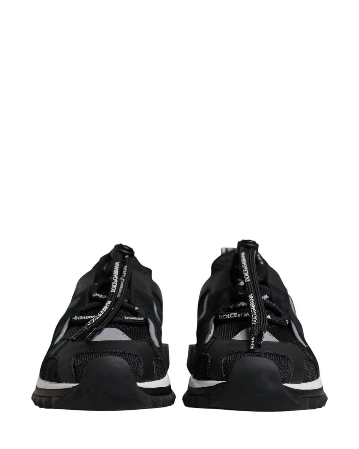 Dolce & Gabbana Black Mesh Sorrento Trekking Sneakers Shoes Sneakers