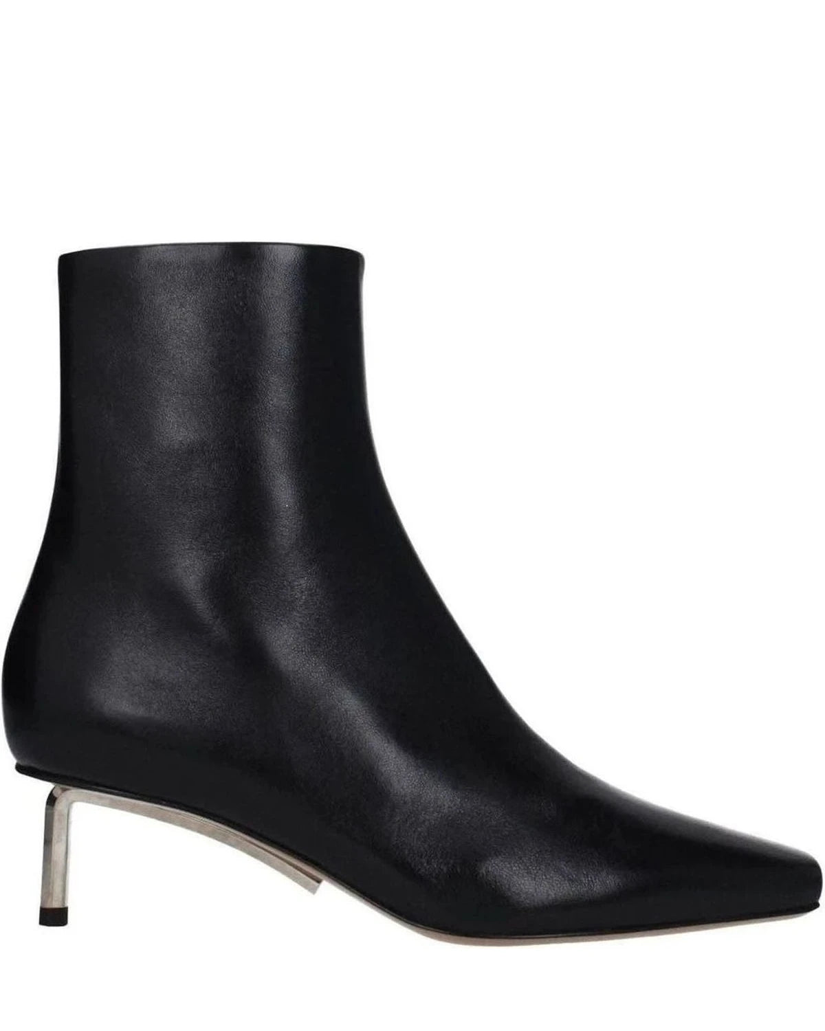 Off- Leather White Ankle Boots Boots
