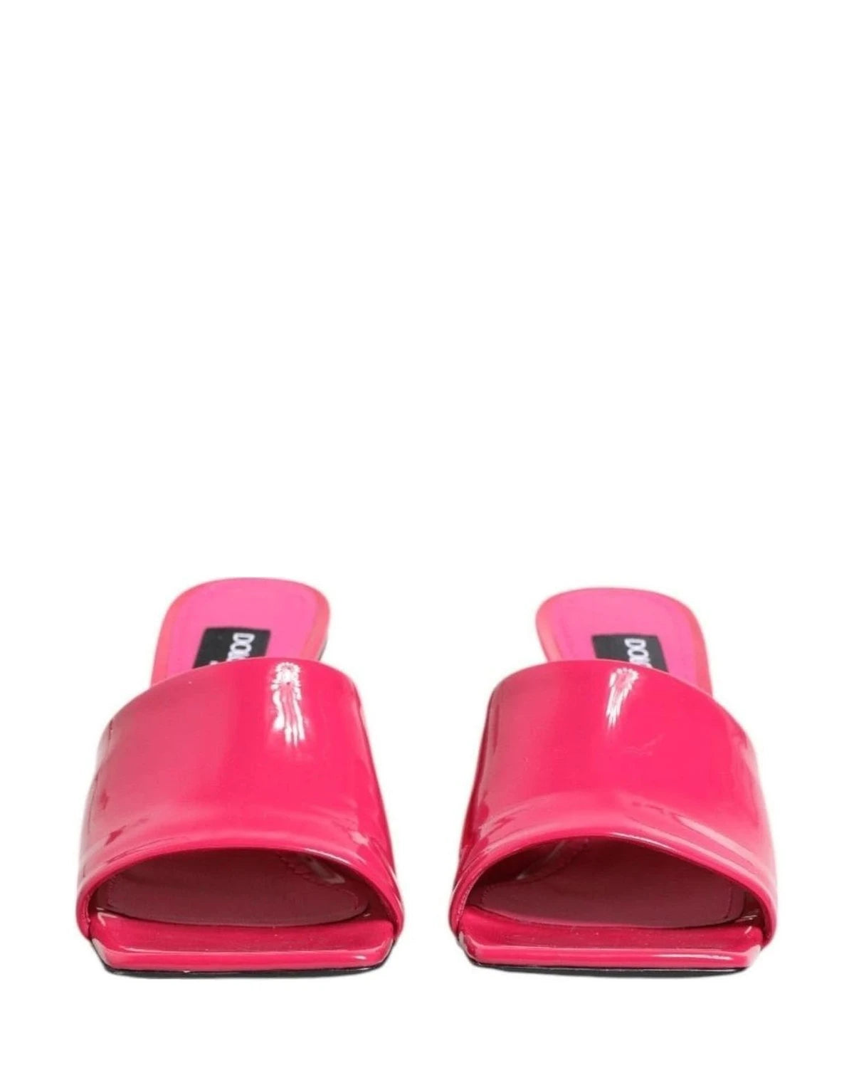 Dolce & Gabbana Pink Open Toe Block Heel Mules Sandals Shoes Heels
