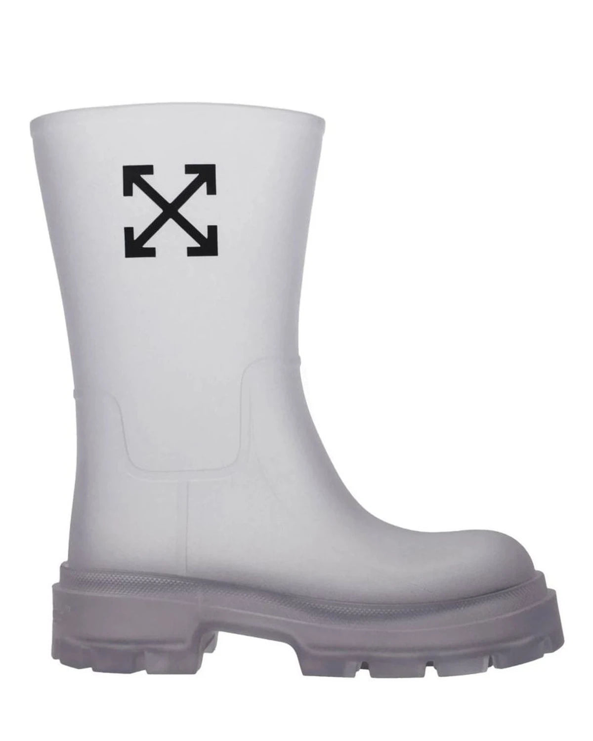 Off-white Transparent Pvc Ankle Boots Boots